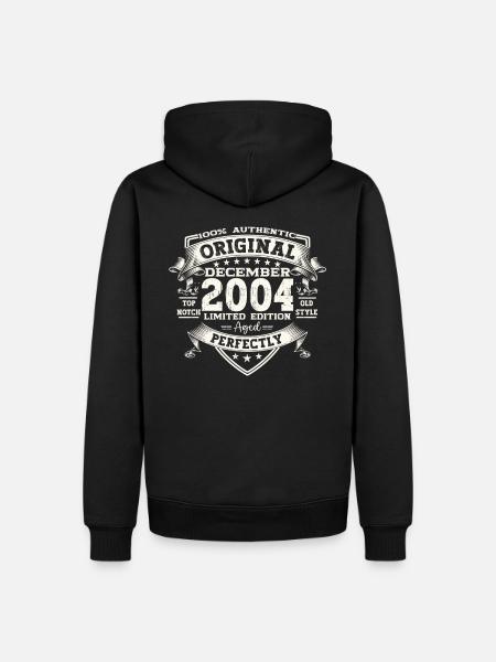 December Vintage 2004 19th Birthday Vintage - Men’s Premium Organic Hoodie - black