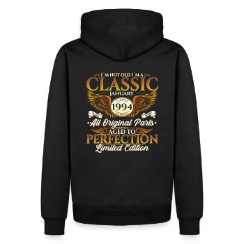 30th Birthday Classic Car January Vintage 1994 - Men’s Premium Organic Hoodie - black - Back - Nico (187cm)