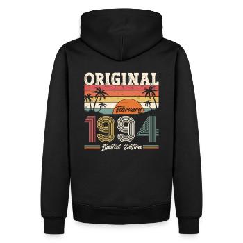 30. Geburtstag Original Februar Jahrgang 1994 - Männer Premium Bio Hoodie - Schwarz - Hinten - Nico (187cm)