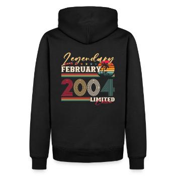 20e anniversaire légendaire depuis 2004 - Sweat à capuche Premium bio Homme - noir - Dos - Nico (187cm)