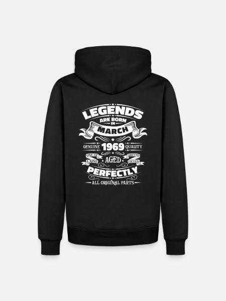55. Geburtstag Mann Original März Jahrgang 1969 - Männer Premium Bio Hoodie - Schwarz