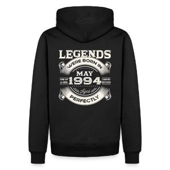 Date de naissance 1994 Mai 1994 Millésime 1994 Légende 94 - Sweat à capuche Premium bio Homme - noir - Dos - Nico (187cm)