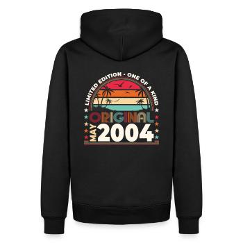 Geburtstag 2004 Mai 2004 Vintage 2004 Legende 04 - Männer Premium Bio Hoodie - Schwarz - Hinten - Nico (187cm)