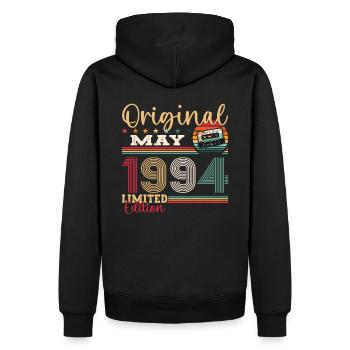 Original May 1994 Vintage 1994 Birthday 1994 - Men’s Premium Organic Hoodie - black - Back - Nico (187cm)