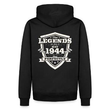 Légende Mai 1944 Né en 1944 Anniversaire 1944 - Sweat à capuche Premium bio Homme - noir - Dos - Nico (187cm)