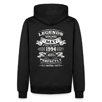 Legendär Mai 1994 Jahrgang 1994 Geburtstag 1994 - Männer Premium Bio Hoodie - Schwarz - Hinten - Nico (187cm)