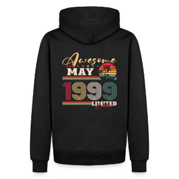 Original 1999 Millésime 1999 25e anniversaire 1999 - Sweat à capuche Premium bio Homme - noir - Dos - Nico (187cm)