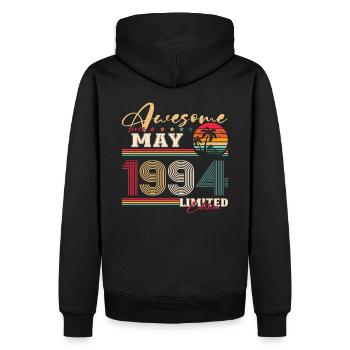 Original 1994 Millésime 1994 30ème anniversaire 1994 - Sweat à capuche Premium bio Homme - noir - Dos - Nico (187cm)