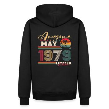 Original 1979 Jahrgang 1979 45. Geburtstag 1979 - Männer Premium Bio Hoodie - Schwarz - Hinten - Nico (187cm)