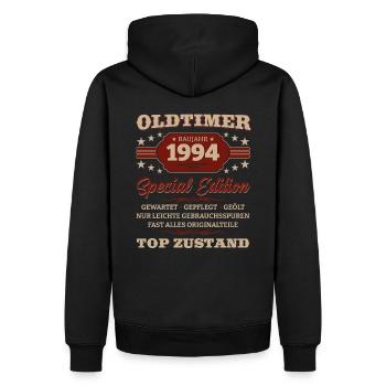 Oldtimer 1994 Jahrgang 1994 Geburtstag 1994 - Männer Premium Bio Hoodie - Schwarz - Hinten - Nico (187cm)