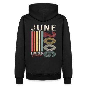 Original Juin 2006 Millésime 2006 Anniversaire 2006 - Sweat à capuche Premium bio Homme - noir - Dos - Nico (187cm)