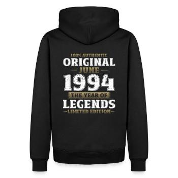 Original Juni 1994 Jahrgang 1994 Geburtstag 1994 - Männer Premium Bio Hoodie - Schwarz - Hinten - Nico (187cm)