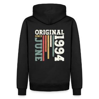 Original juin 1994 Né en 1994 30e anniversaire 94 - Sweat à capuche Premium bio Homme - noir - Dos - Nico (187cm)
