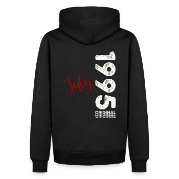 30ème Anniversaire Légendaire Juillet 1995 Millésime 1995 - Sweat à capuche Premium bio Homme - noir - Dos - Nico (187cm)