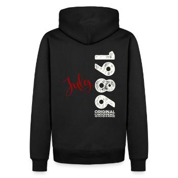 37ème Anniversaire Légendaire Juillet 1986 Millésime 1986 - Sweat à capuche Premium bio Homme - noir - Dos - Nico (187cm)