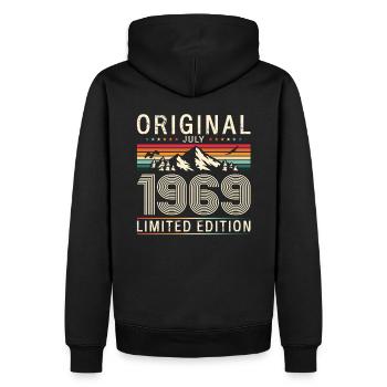 Original 1969 Millésime 1969 Anniversaire 1969 - Sweat à capuche Premium bio Homme - noir - Dos - Nico (187cm)