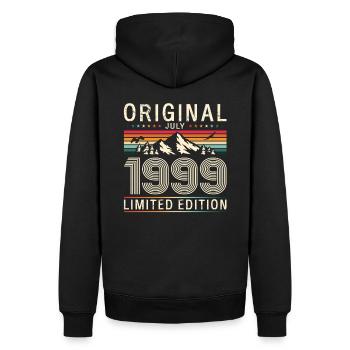 25ème Anniversaire Légendaire Juillet 1999 Millésime 1999 - Sweat à capuche Premium bio Homme - noir - Dos - Nico (187cm)