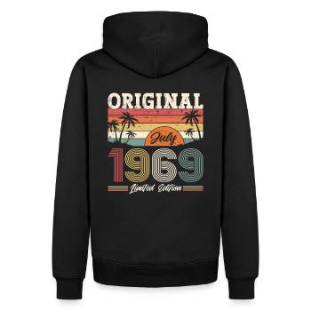 Original 1969 Millésime 1969 Anniversaire 1969 - Sweat à capuche Premium bio Homme - noir - Dos - Nico (187cm)