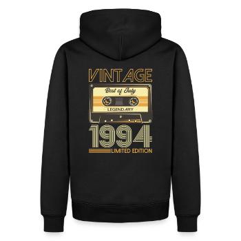 30. Geburtstag Kassette Juli 1994 Jahrgang 1994 - Männer Premium Bio Hoodie - Schwarz - Hinten - Nico (187cm)