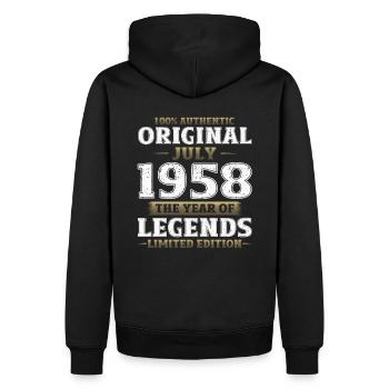 Original 1958 Millésime 1958 Anniversaire 1958 - Sweat à capuche Premium bio Homme - noir - Dos - Nico (187cm)