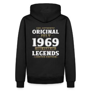 Original 1969 Jahrgang 1969 Geburtstag 1969 - Männer Premium Bio Hoodie - Schwarz - Hinten - Nico (187cm)
