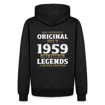 65. Geburtstag, Jahrgang 1959 ORIGINAL 1959 - Männer Premium Bio Hoodie - Schwarz - Hinten - Nico (187cm)