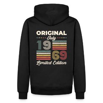 Original 1969 Millésime 1969 Anniversaire 1969 - Sweat à capuche Premium bio Homme - noir - Dos - Nico (187cm)