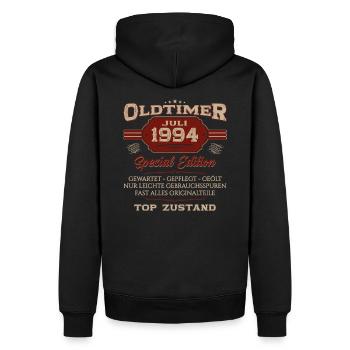30. Geburtstag Oldtimer Juli 1994 Jahrgang 1994 - Männer Premium Bio Hoodie - Schwarz - Hinten - Nico (187cm)