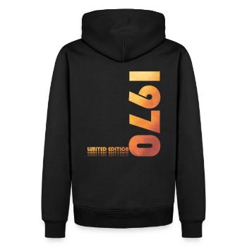 55. Geburtstag Legendär 1970 Jahrgang 1970 - Männer Premium Bio Hoodie - Schwarz - Hinten - Nico (187cm)