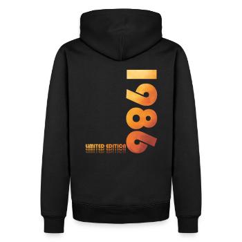 38ème Anniversaire Original 1986 Millésime 1986 - Sweat à capuche Premium bio Homme - noir - Dos - Nico (187cm)