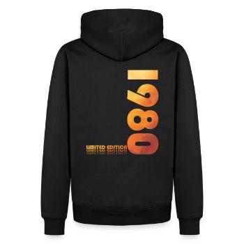 44ème Anniversaire Original 1980 Millésime 1980 - Sweat à capuche Premium bio Homme - noir - Dos - Nico (187cm)