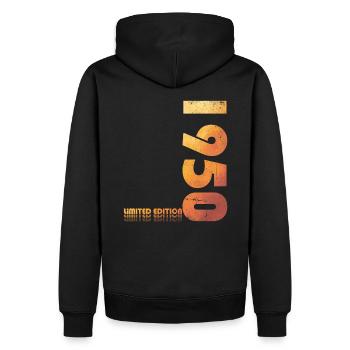 75ème Anniversaire 50 Original 1950 Millésime 1950 - Sweat à capuche Premium bio Homme - noir - Dos - Nico (187cm)