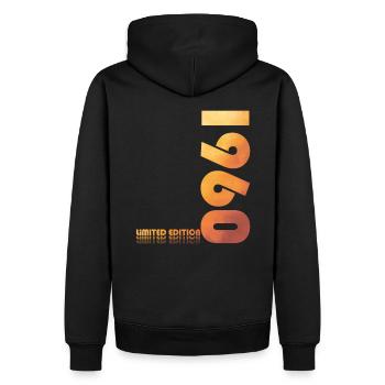 65ème Anniversaire Original 1960 Millésime 1960 - Sweat à capuche Premium bio Homme - noir - Dos - Nico (187cm)
