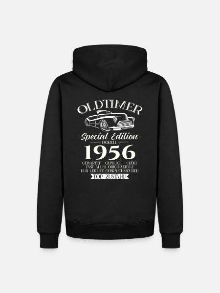 Oldtimer 1956 Jahrgang 1956 68. Geburtstag 1956 - Männer Premium Bio Hoodie - Schwarz