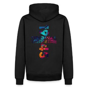 80th Birthday Year 1945 Vintage 1945 Original - Men’s Premium Organic Hoodie - black - Back - Nico (187cm)