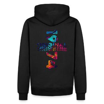 50ème Anniversaire Année 1974 Millésime 1974 Original - Sweat à capuche Premium bio Homme - noir - Dos - Nico (187cm)