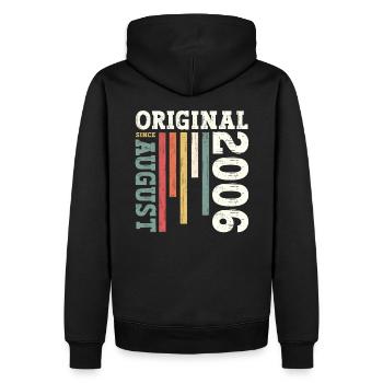 18ème anniversaire Original Août 2006 Millésime 2006 - Sweat à capuche Premium bio Homme - noir - Dos - Nico (187cm)