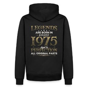 50ème Anniversaire Original Août 1975 Millésime 1975 - Sweat à capuche Premium bio Homme - noir - Dos - Nico (187cm)