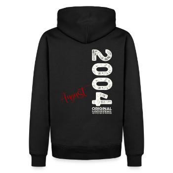20ème Anniversaire Original Août 2004 Millésime 2004 - Sweat à capuche Premium bio Homme - noir - Dos - Nico (187cm)