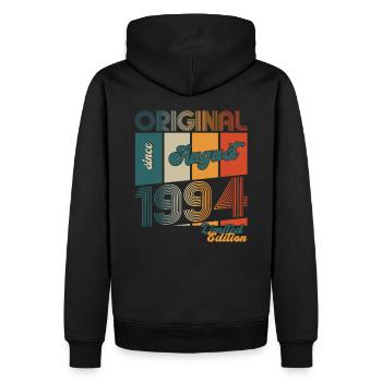 30ème Anniversaire Original Août 1994 Millésime 1994 - Sweat à capuche Premium bio Homme - noir - Dos - Nico (187cm)
