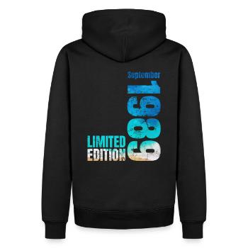 35th birthday September 1989 Born 1989 - Men’s Premium Organic Hoodie - black - Back - Nico (187cm)