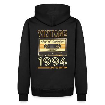 30. Geburtstag Legende September 1994 Jahrgang 94 - Männer Premium Bio Hoodie - Schwarz - Hinten - Nico (187cm)