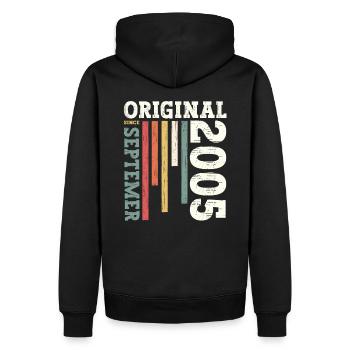 20th Birthday Legend Septembre 2005 Volume 05 - Sweat à capuche Premium bio Homme - noir - Dos - Nico (187cm)