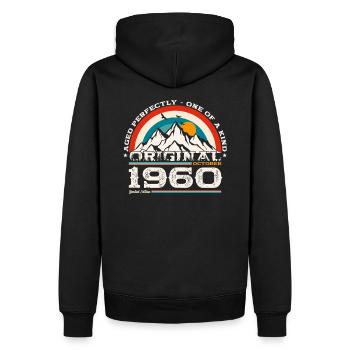 65. Geburtstag Legende Oktober 1960 Jahrgang 60 - Männer Premium Bio Hoodie - Schwarz - Hinten - Nico (187cm)