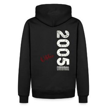 20e anniversaire Légende Octobre 2005 Volume 05 - Sweat à capuche Premium bio Homme - noir - Dos - Nico (187cm)