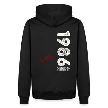 38e anniversaire Légende Octobre 1986 Volume 86 - Sweat à capuche Premium bio Homme - noir - Dos - Nico (187cm)