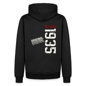 90th Birthday Original October 1935 Volume 35 - Men’s Premium Organic Hoodie - black - Back - Nico (187cm)