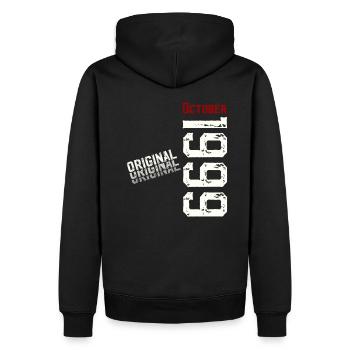 25th Birthday Original October 1999 Volume 99 - Men’s Premium Organic Hoodie - black - Back - Nico (187cm)