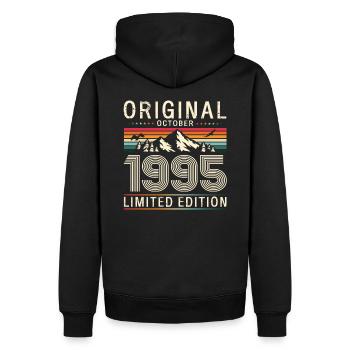 30e anniversaire Légende Octobre 1995 Volume 95 - Sweat à capuche Premium bio Homme - noir - Dos - Nico (187cm)