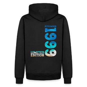 25th Birthday Original November 1999 Volume 99 - Men’s Premium Organic Hoodie - black - Back - Nico (187cm)